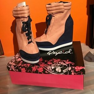 Qupid wedge sneakers